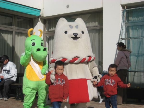 竜洋君と虎兄弟としっぺい君