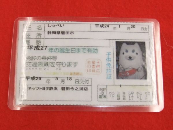 しっぺいの免許証
