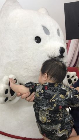 しっぺいにハグしたい息子☆