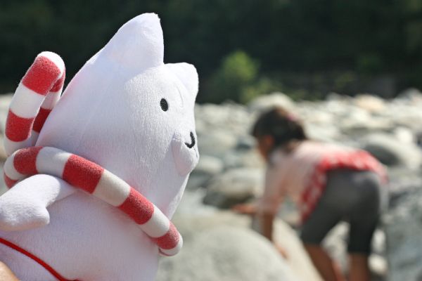 川原で一緒にたのしっぺい